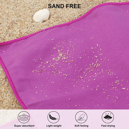 Microfiber Towel Perfect Travel & Gym & Camping Towel. Quick Dry - Super Absorbent - Ultra Compact - Lightweight. Suitable for Trip, Beach, Shower, Backpacking, Pool